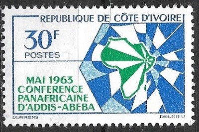 B2867 - Coasta de Fildes 1963 - Africa ,neuzat,perfecta stare foto