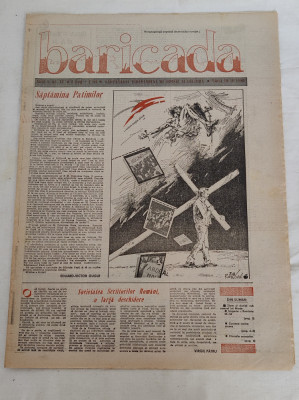 Ziarul BARICADA (10 aprilie 1990) Anul I nr. 13 foto