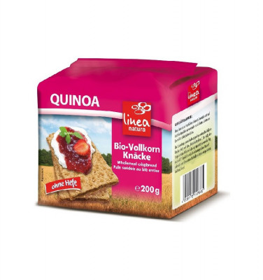 Paine bio crocanta cu faina integrala de quinoa, 200g Linea Natura foto