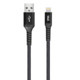 Cablu de date si &icirc;ncărcare Lightning Well 1 m negru