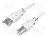 Cablu USB A mufa, USB B mufa, USB 2.0, lungime 1.8m, gri, LOGILINK - CU0007