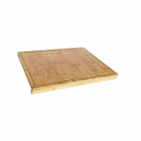 Tocator manual din bambus, dreptunghiular, 58x38x4 cm, Kinghoff