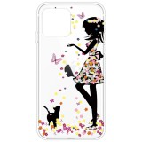 Husa TPU OEM Antisoc Painted Girl pentru Apple iPhone 12 / Apple iPhone 12 Pro, Multicolor