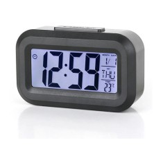 Mini ceas digital LED, diverse functii, ora, data, temperatura, alarma, 9x5x2.5 cm - Negru
