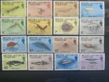 Teritoriul Antarctic Britanic (BAT) 1984 Fauna marina/ Pesti, serie MNH, 16v, Nestampilat