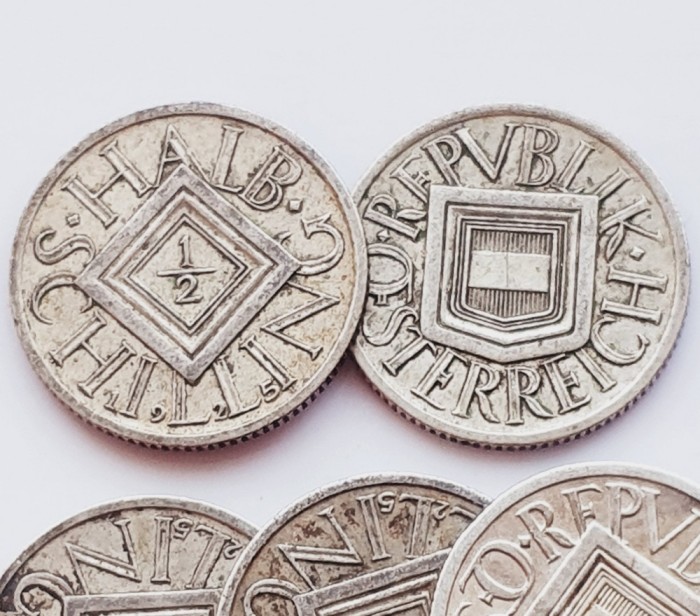 284 Austria &frac12; Schilling 1925 km 2839 argint