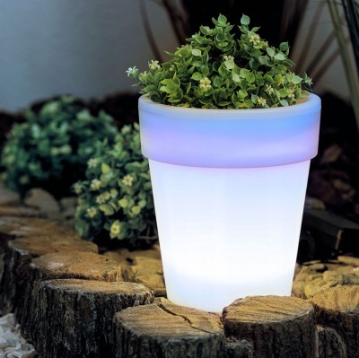 Ghiveci solar - 4 LED-uri alb rece - 16,5 x 19 cm Best CarHome foto