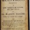 RECUEL DE QUESTIONS PEOPOSEES A UNE SOCIETE DE SAVANS QUI PAR par MONSIEUR MICHAELIS - FRANKFURT, 1763