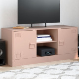 Comoda TV, roz, 99x39x44 cm, otel GartenMobel Dekor, vidaXL