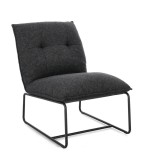 Cumpara ieftin Fotoliu otel textil negru Galene 60x85.5x72 cm