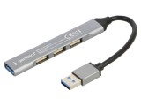 Hub USB 4-porturi USB A 2.0 și 3.1 gri 0,13m