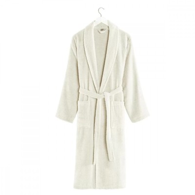 Halat de baie din bumbac unisex-alb,Plush-G084 foto