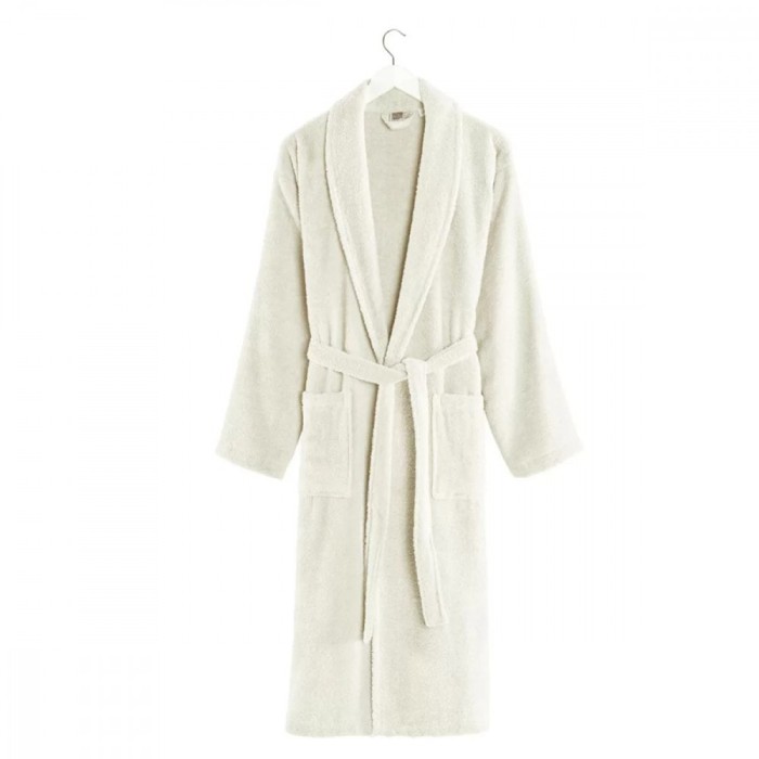 Halat de baie din bumbac unisex-alb,Plush-G084