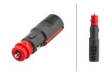 Stecher electric universal 1 pin 12/24V 16A, contact surub 2.5mm2, plastic negru, Liebherr Faun Scania, OE Liebherr 10028931 Scania SP1030653 Hella