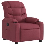 Fotoliu rabatabil, rosu vin, material textil