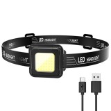 Lanterna de cap C182, LED COB, USB, 3 moduri iluminare, 800lm, 5W