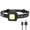 Lanterna de cap C182, LED COB, USB, 3 moduri iluminare, 800lm, 5W