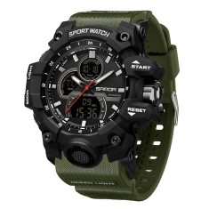 Ceas barbatesc de mana Sanda Stil Militar Army Sport Fashion Multifunctional Verde foto