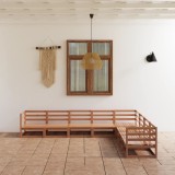 VidaXL Set mobilier de grădină, 8 piese, maro miere, lemn masiv pin 3075837