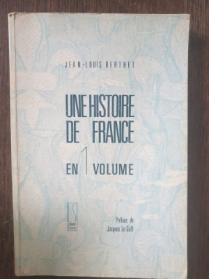 Jean-Louis Berthet - Une histoire de France en 1 volume foto