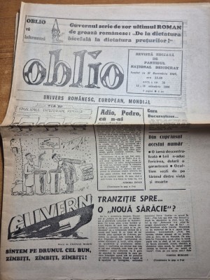 ziarul oblio 12 -18 noiembrie 1990 foto