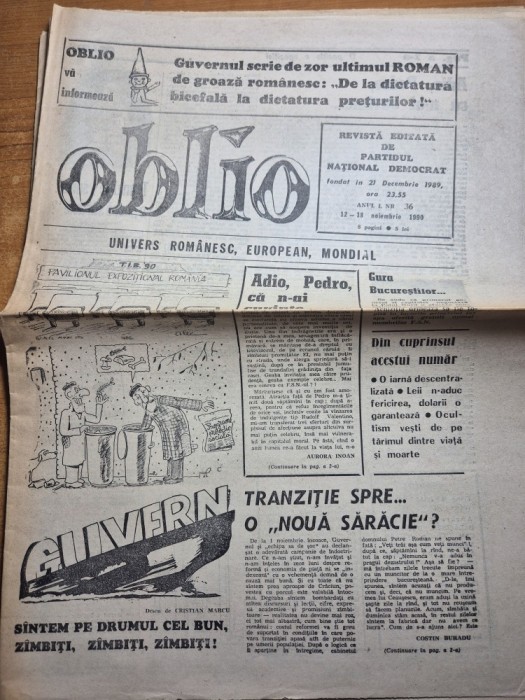 ziarul oblio 12 -18 noiembrie 1990