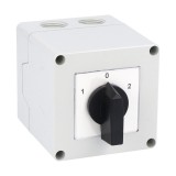 Comutator 1-0-2 63A 18.5kW 3 poli IP65 rotativ inversor de sens motor 125x175mm, KONCAR