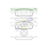 Set Placute frana punte fata Dacia Logan II, 202021, Sandero II, 202021, Logan MCV 2 20 Clio IV 202019, Clio IV Grandtour 20; Smart Forfour, Fortwo,
