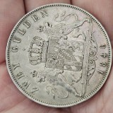 DUBLU GULDEN 1846 , argint 21,12 grame , detalii