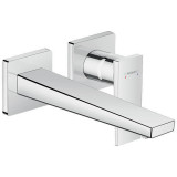 Baterie lavoar cu montaj pe perete, Hansgrohe, Metropol, pipa 22.5 cm, crom