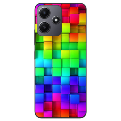 Husa compatibila cu Xiaomi Redmi 12 5G Silicon Gel Tpu Model Colorful Cubes foto