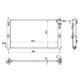 Radiator racire Mitsubishi Lancer (Cy0), 04.2007- 1, 5 80kw; 1, 6 86kw; 1, 8 105kw; 2, 0 112kw; 2, 0 Di-D 103kw, Benzina/Diesel, M/A, Cu/fara AC, 700, KOYO
