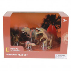 Set 4 figurine Troodon, Spinosaurus, Tyrannosaurus si Puiul National Geographic, 3 ani+ foto