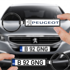 Breloc numar auto Peugeot foto