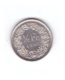 Moneda Elvetia 1/2 franc 1996, stare foarte buna, curata