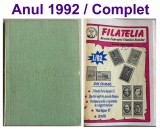 Romania 1992 - Lot 11 reviste filatelice romanesti FILATELIA / An XLI complet, colegate in volum cartonat