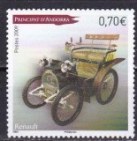 ANDORRA-Franta 2009, Automobile de epoca, serie neuzata, MNH, Transporturi, Nestampilat