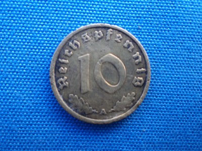 10 REICHPFENNIG 1937/A -DEUTCHE REICH-NAZISTA foto