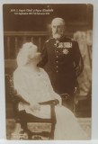 M.M. L.L. REGELA CAROL si REGINA ELISABETA , FOTO MANDY , FORMAT CARTE POSTALA , INCEPUT DE SECOL XX