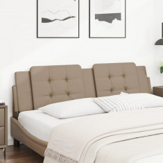 vidaXL Pernă pentru tăblie pat, cappuccino, 180 cm, piele artificială