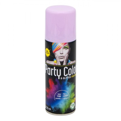 Spray vopsea pentru par, Party Color, mov cu glitter, Capacitate 125 ml foto