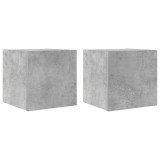 Cumpara ieftin Dulapuri TV montaj pe perete, 2 buc., gri beton, 30,5x30x30 cm