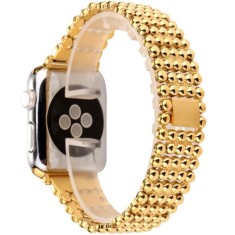 Curea iUni compatibila cu Apple Watch Ultra/SE/8/7/6/5/4/3/2/1, 42mm, Luxury, Otel Inoxidabil, Gold