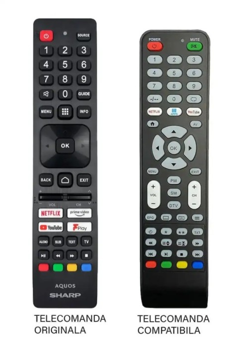 Telecomanda TV Sharp SHW/RMC/0137N compatibila cu originalul ER 9586 (586)