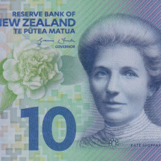 Bancnota Noua Zeelanda 10 Dolari 2015 - P192a UNC ( polimer, serie AZ )