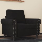 Gossi fotoliu canapea, negru, 60 cm, catifea