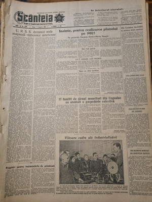 scanteia 11 ianuarie 1952-ionesti arges,santierul canalului dunare marea neagra foto