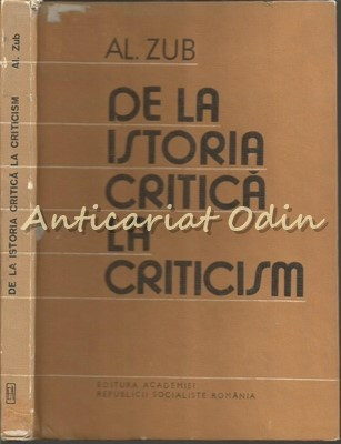 De La Istoria Critica La Criticism - Al. Zub