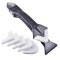 Dispozitiv pentru intinderea si curatarea siliconului tip spatula, 5 capete interschimbabile, Gri, RBT-BBL8126