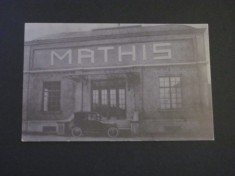 Uzina Mathis Strasbourg cu Automobil de Epocă - Carte Poștală Franța ,Necirculată